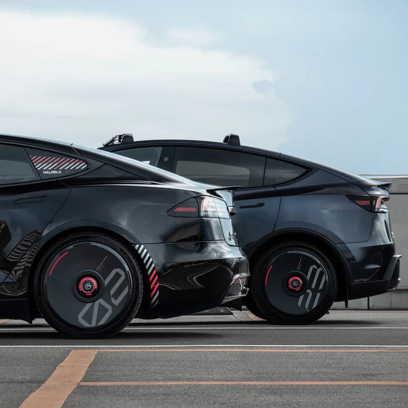 HALODISC 2 Wheel Covers for Tesla | Custom Numbers-Black - Image 3