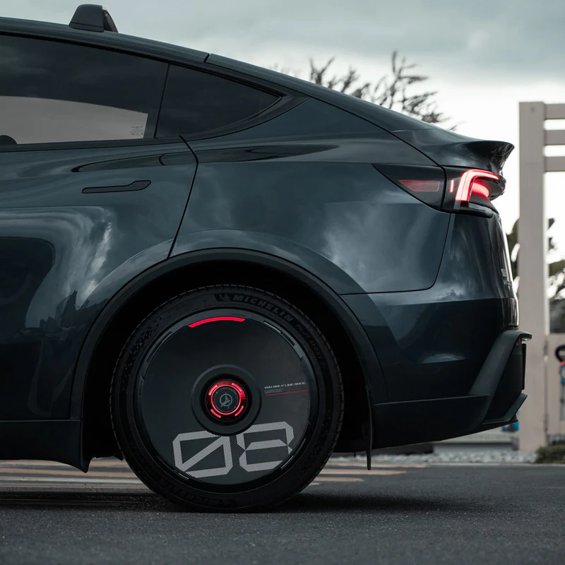 HALODISC 2 Wheel Covers for Tesla | Custom Numbers-Black - Image 2