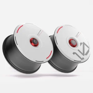 HALODISC 2 Wheel Covers for Tesla | Custom Numbers-White